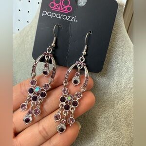 Elegant Purple Dangle Earrings